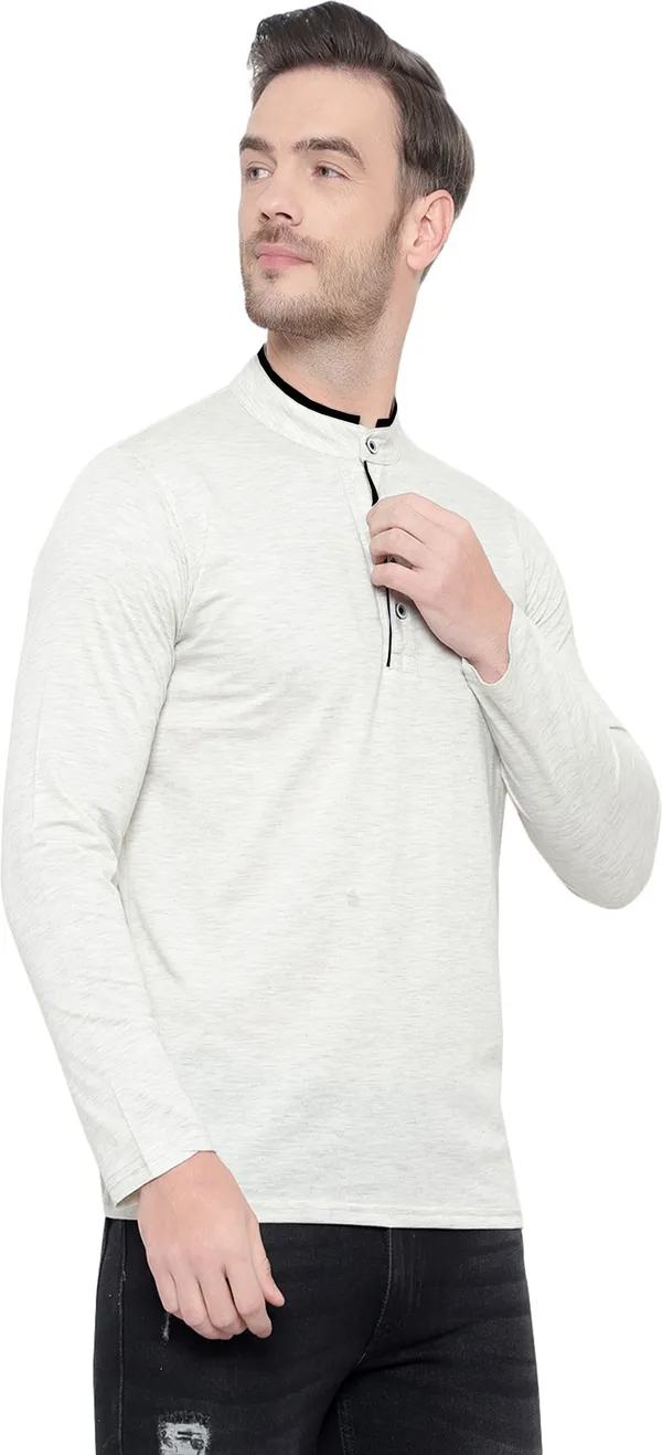 Grey_Cotton_Solid_Men_Mandarin_Collar_Regukar_Fit_T-Shirt_For_Men