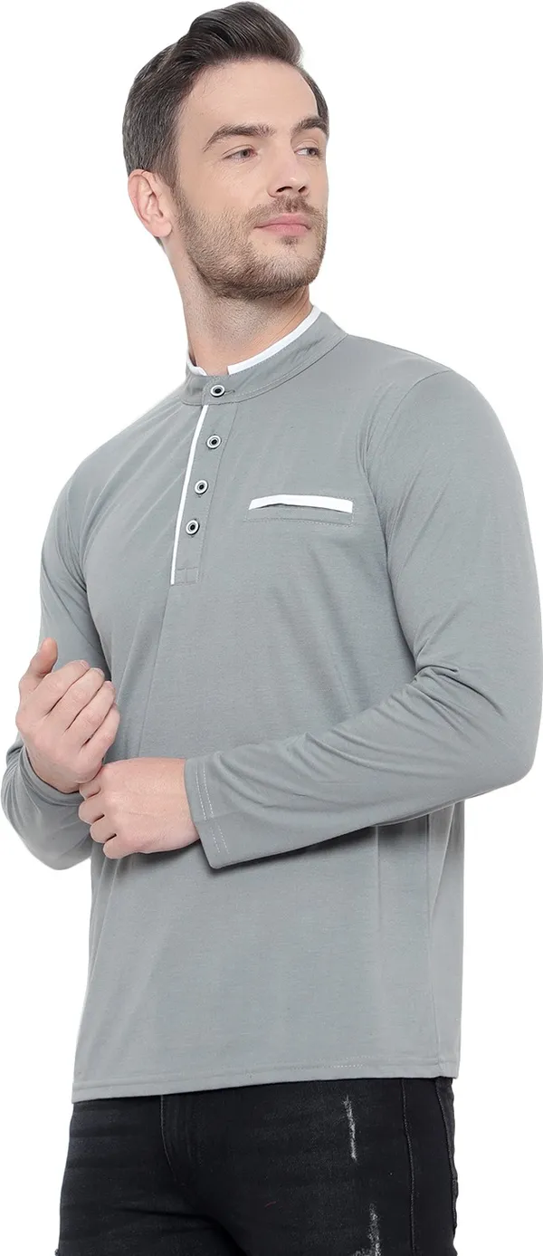 Grey_Cotton_Solid_Mandarin_Collar_Regukar_Fit_T-Shirt_For_Men