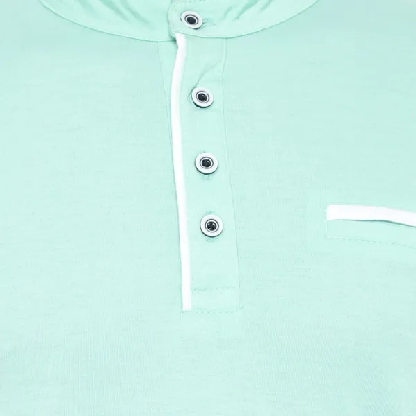 Green_Cotton_Solid_Mandarin_Collar_Regukar_Fit_T-Shirt_For_Men