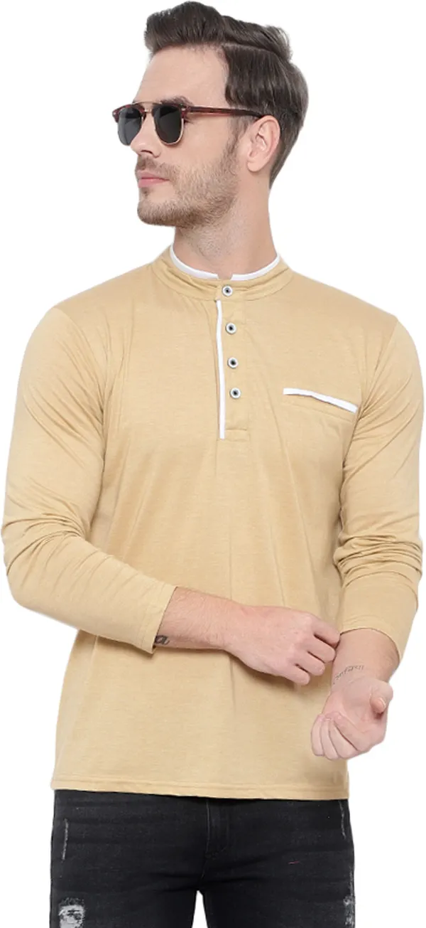 Beige_Cotton_Solid_Mandarin_Collar_Regukar_Fit_T-Shirt_for_men