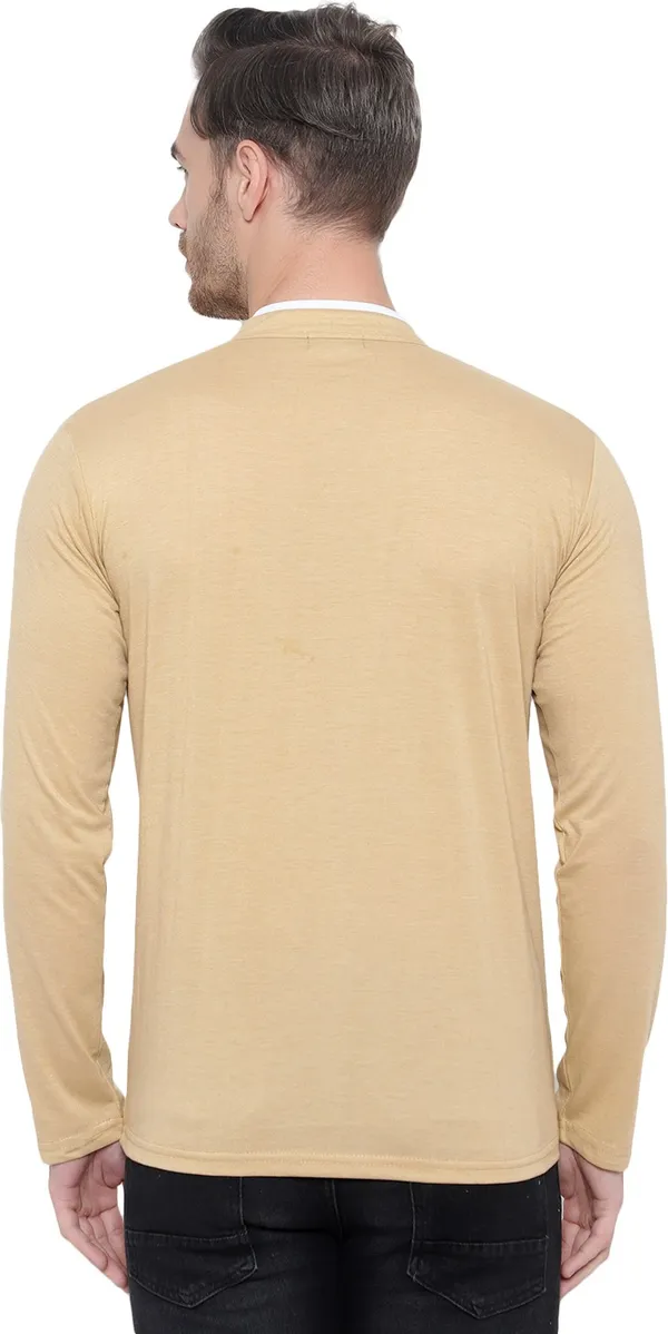 Beige_Cotton_Solid_Mandarin_Collar_Regukar_Fit_T-Shirt_for_men