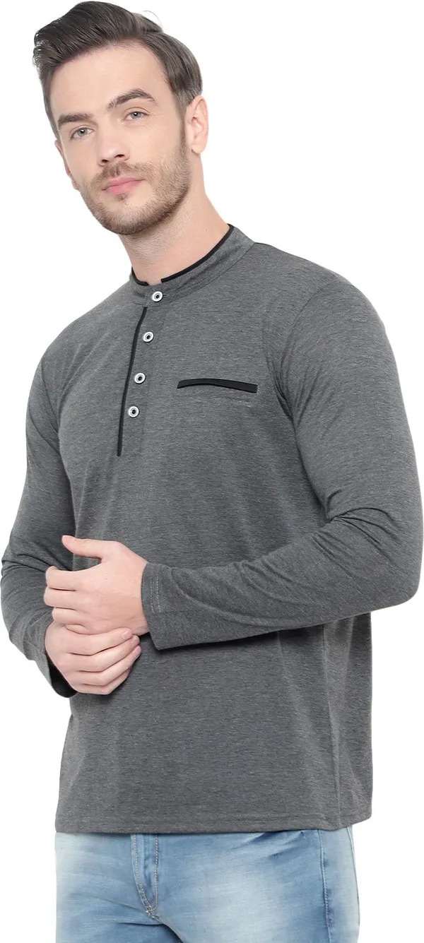 Grey_Cotton_Solid_Mandarin_Collar_Regukar_Fit_T-Shirt_for_men