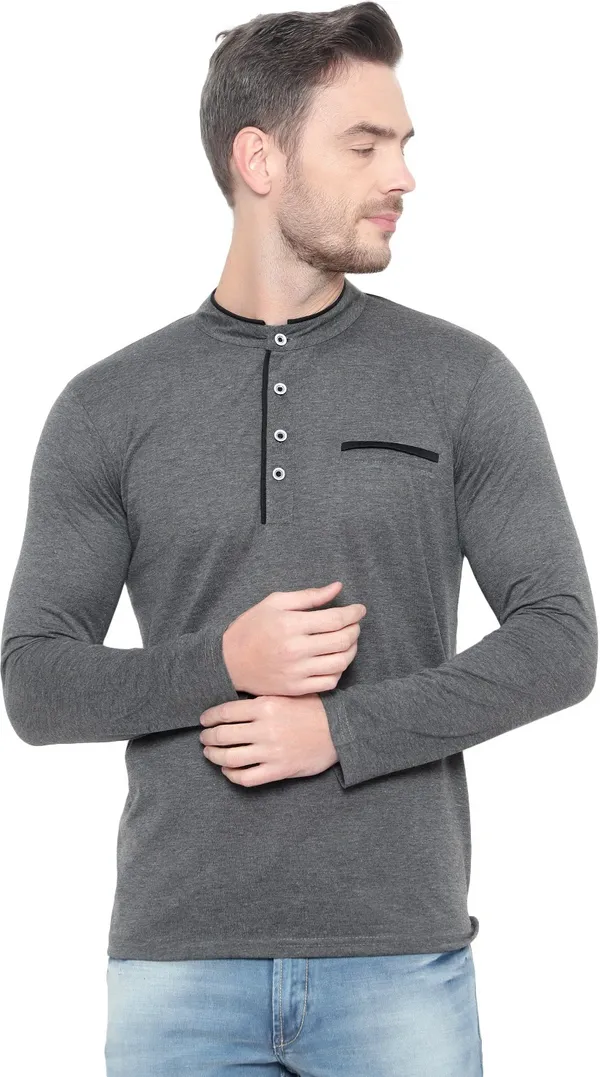 Grey_Cotton_Solid_Mandarin_Collar_Regukar_Fit_T-Shirt_for_men
