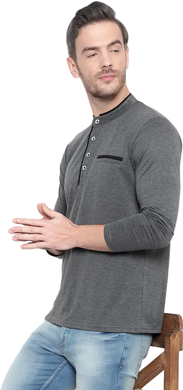 Grey_Cotton_Solid_Mandarin_Collar_Regukar_Fit_T-Shirt_for_men