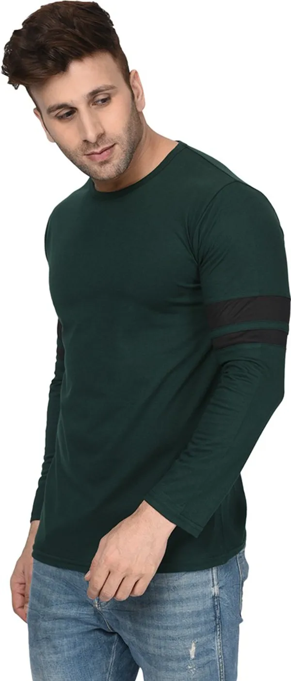 Dark_Blue_Printed_Round_Neck_Regukar_Fit_T-Shirt_for_men