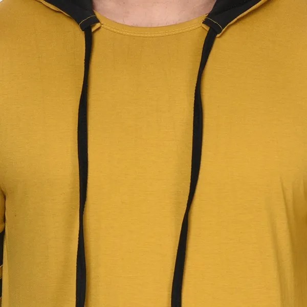 Black_&_Yellow_Printed_Hooded_Neck_Regukar_Fit_T-Shirt_For_Men