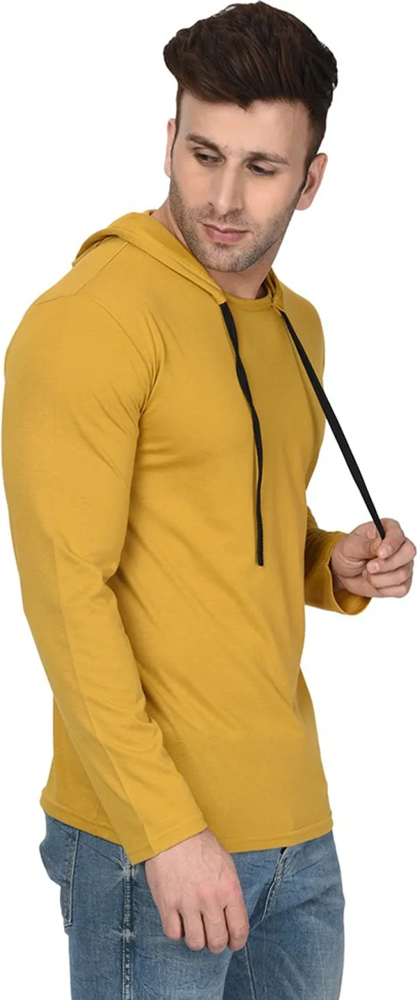 Grey_Cotton_Solid_Hooded_Neck_Regukar_Fit_T-Shirt_for_men