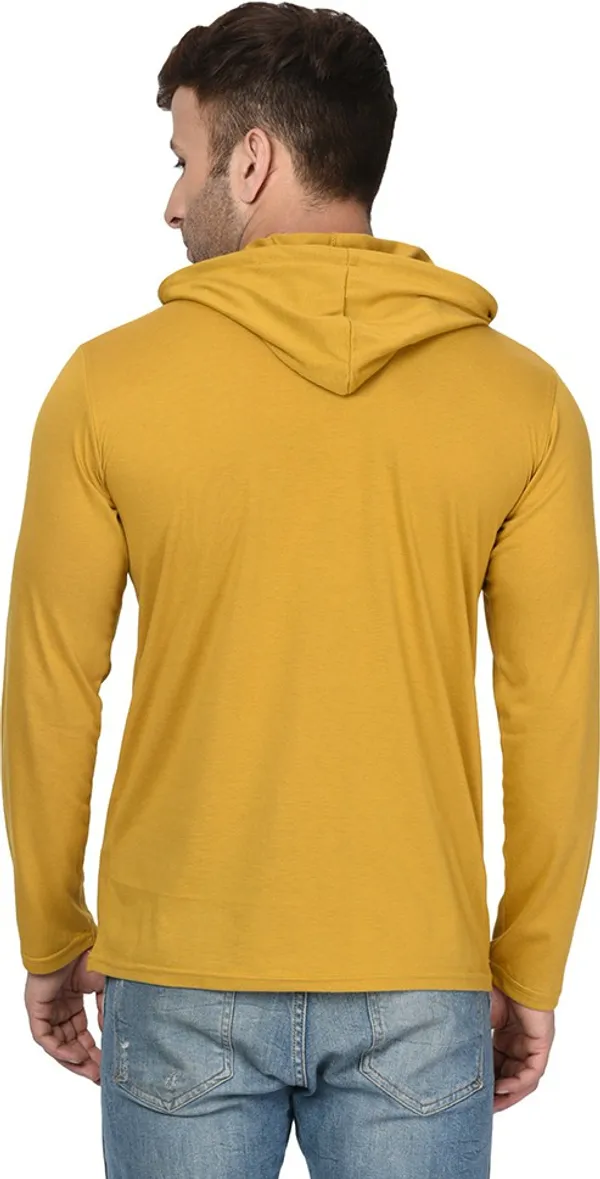 Grey_Cotton_Solid_Hooded_Neck_Regukar_Fit_T-Shirt_for_men