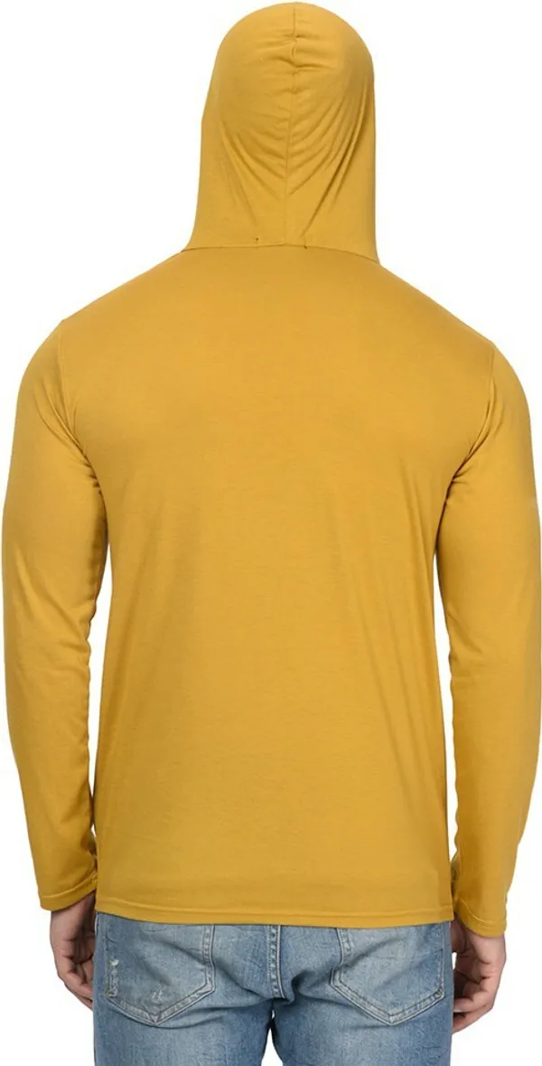 Grey_Cotton_Solid_Hooded_Neck_Regukar_Fit_T-Shirt_for_men