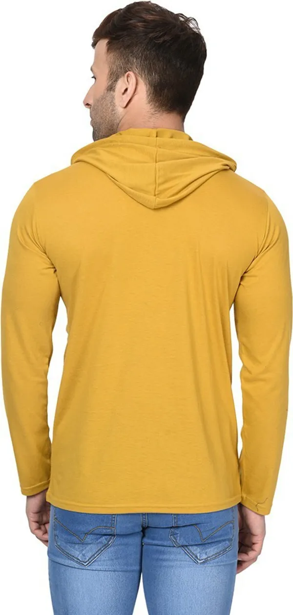 Yellow_Cotton_Solid_Scoop_Neck_Regukar_Fit_T-Shirt_For_Men