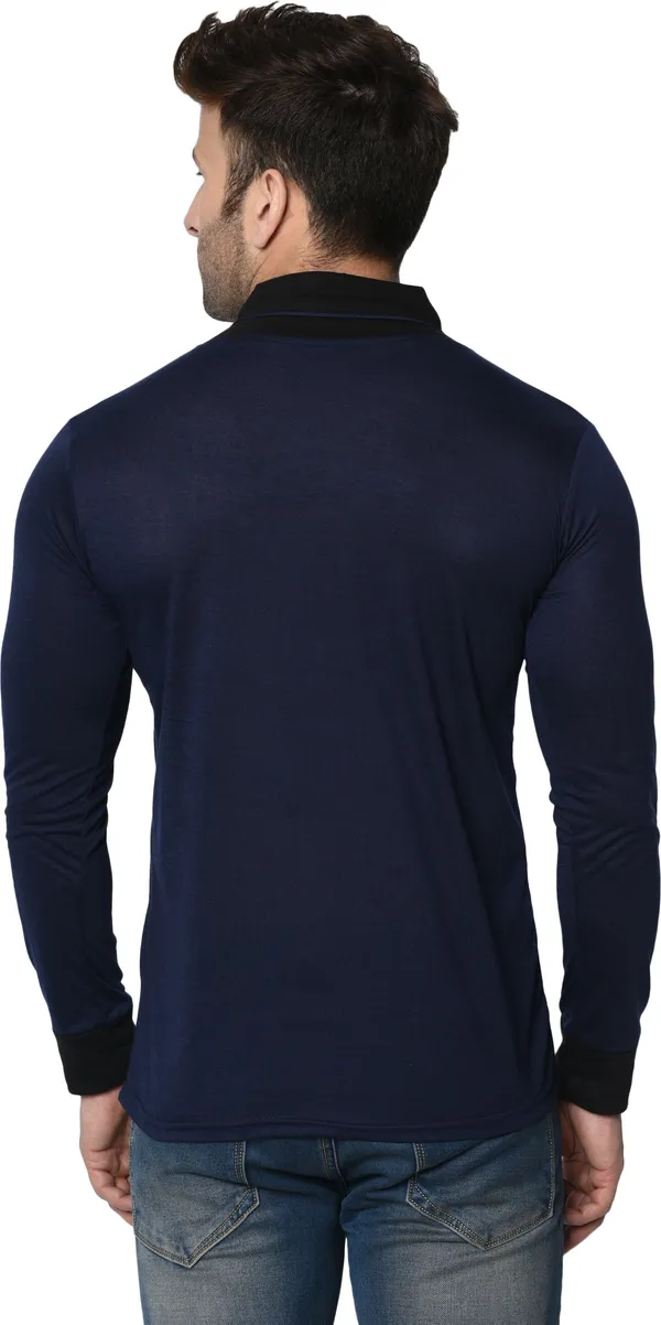 Dark_Blue_Colorblock_Shawl_Neck_Regukar_Fit_T-Shirt_for_men