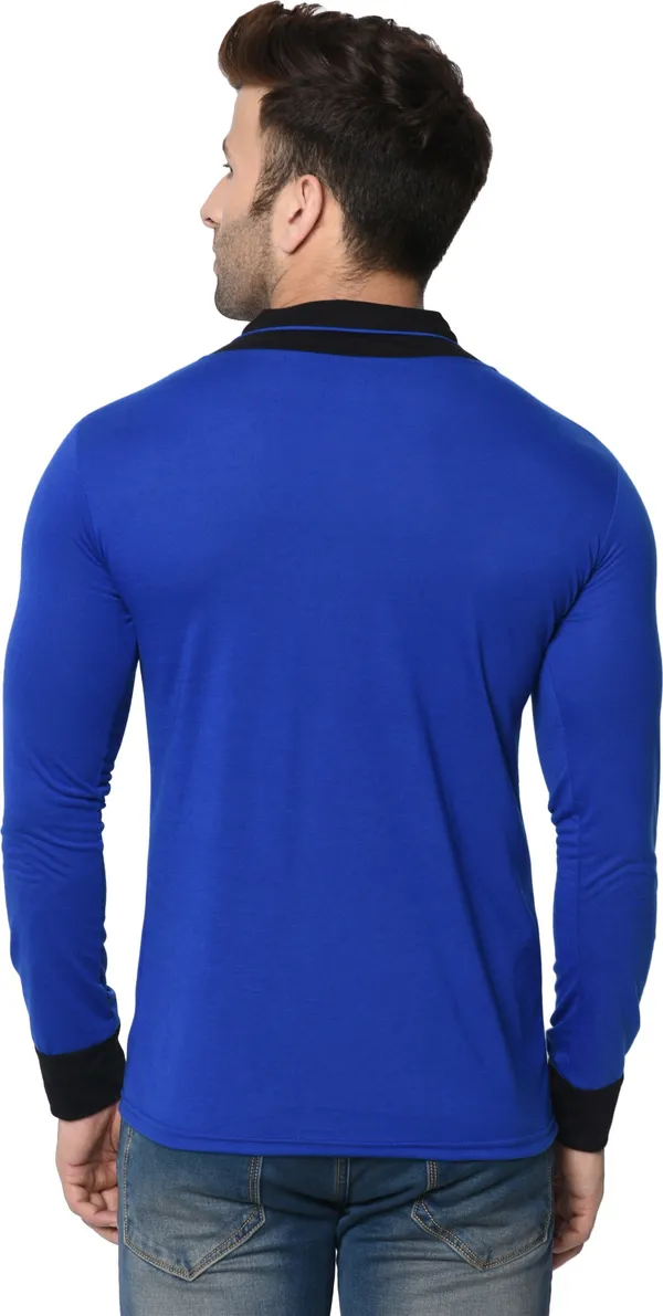 Dark_Blue_Colorblock_Shawl_Neck_Regukar_Fit_T-Shirt_for_men