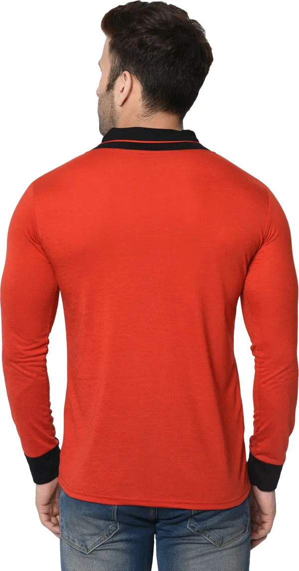 Red_Colorblock_Shawl_Neck_Regukar_Fit_T-Shirt_for_men