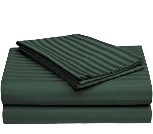 Dark_Green_Pure_Cotton_King_Size_Double_Bedsheet_With-Two_Pillow_Covers