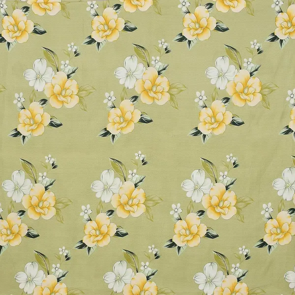 Green_Floral__Cotton_Queen_Size_Floral_Printed_Double_Bedsheet_With-Two_Pillow_Covers(60"x78")