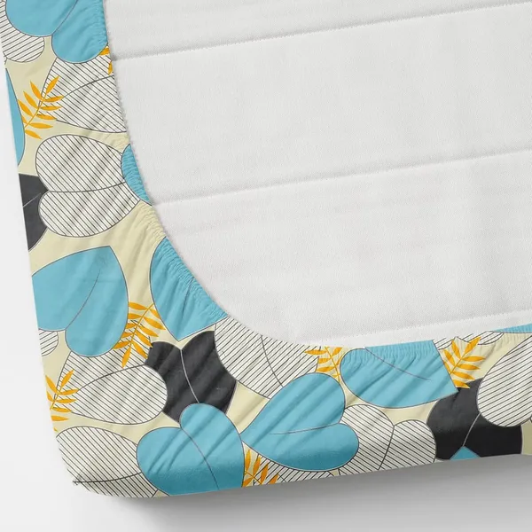 Blue__Cotton_Feel_Abstract_Printed_All_Round_Elastic_Double_Bedsheet_With-Two_Pillow_Covers(Standard_Size_72"x78"x8")