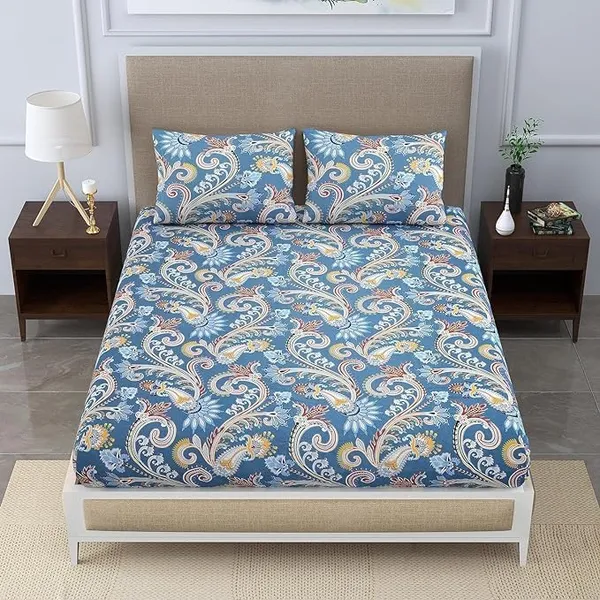 Blue_Abstract_Print_-_Cotton_Feel_Abstract_Printed_All_Round_Elastic_Fitted_Double_Bedsheet_With-2_Pillow_Covers(72"x78"x8")