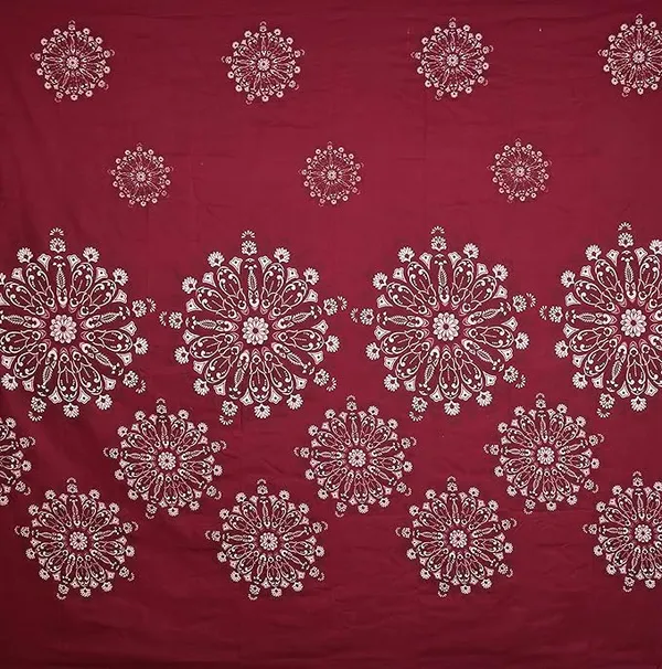 Maroon__Cotton_Feel_Abstract_Printed_All_Round_Elastic_Fitted_Double_Bedsheet_With-Two_Pillow_Covers(Standard_Size_72"x78"x8")