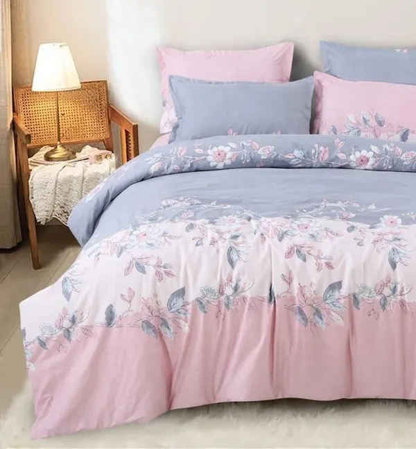 Pink_Floral__Cotton_Queen_Size_Printed_Double_Bedsheet_With-Two_Pillow_Covers(60"x78"_+8"_Fitted)