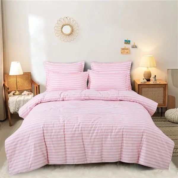 Baby_Pink_Stripes__Cotton_Queen_Size_Printed_Double_Bedsheet_With-Two_Pillow_Covers(60"x78"_+8"_Fitted)