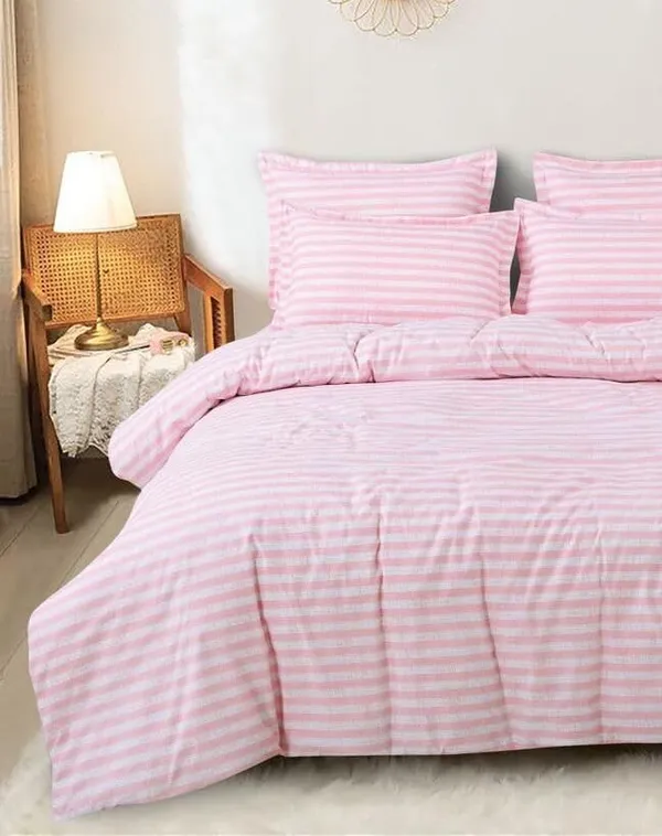 Baby_Pink_Stripes__Cotton_Queen_Size_Printed_Double_Bedsheet_With-Two_Pillow_Covers(60"x78"_+8"_Fitted)