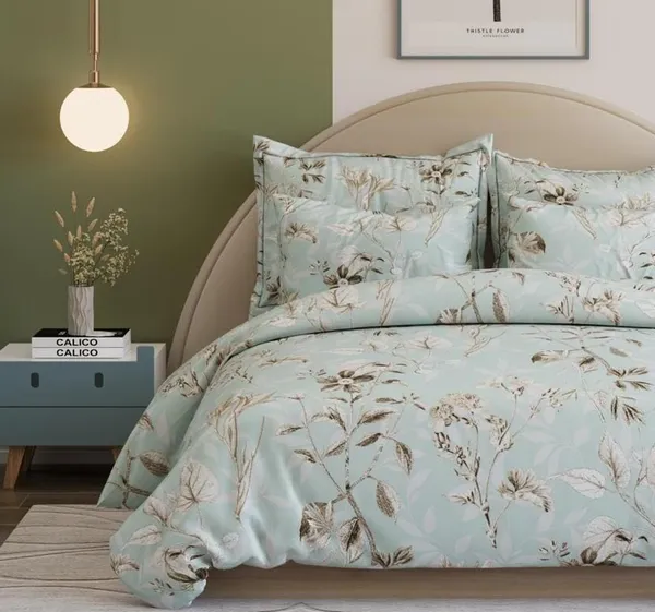 Light_Blue_Premium_Glace_Cotton_Printed_Super_King_Size_Double_Bedsheet_With-2_Pillow_Covers,_108*108''