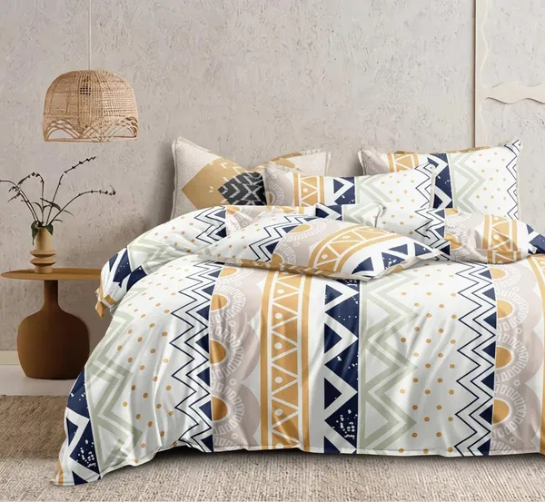 White_Multi_Printed_Premium_Glace_Cotton_Printed_Super_King_Size_Double_Bedsheet_With-2_Pillow_Covers,_108*108''
