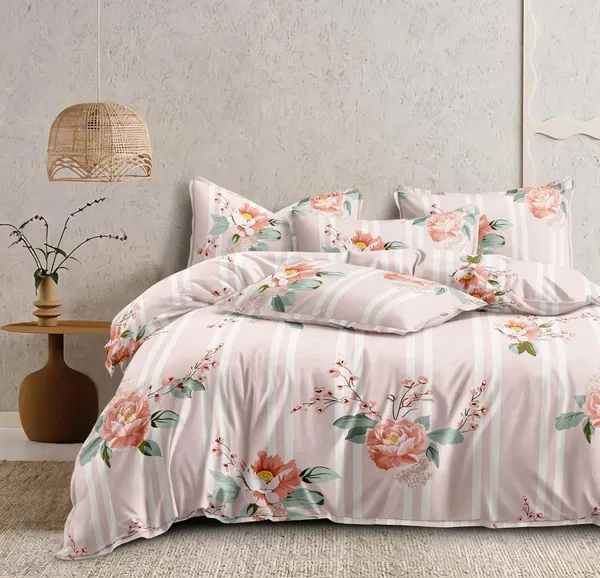 Pink__Glace_Cotton_Printed_Super_King_Size_Double_Bedsheet_With-Two_Pillow_Covers