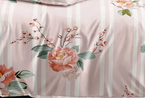 Pink__Glace_Cotton_Printed_Super_King_Size_Double_Bedsheet_With-Two_Pillow_Covers