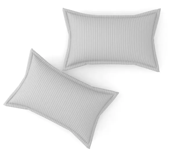 Grey_Pure_Cotton_Plain_Stripe_King_Size_Double_Bedsheet_For_Double_Bed_With_Two_Pillow_Covers