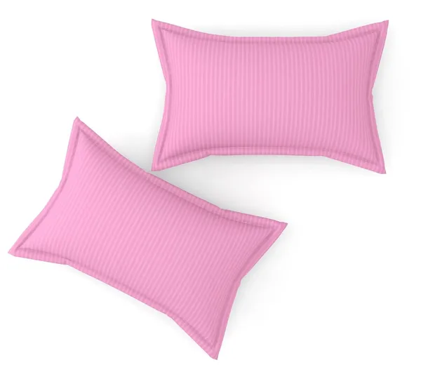 Baby_Pink_Pure_Cotton_Plain_Stripe_King_Size_Double_Bedsheet_For_Double_Bed_With_Two_Pillow_Covers