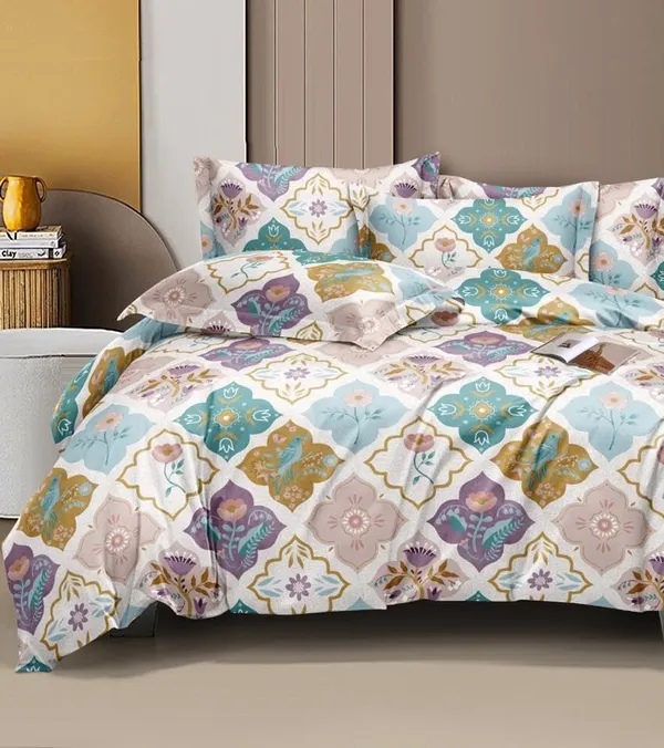 Grey_Printed__Soft_Glace_Cotton_Queen_Size_Abstract_Printed_Premium_Double_Bedsheet_With-Two_King_Size_Pillow_Covers_90''x100''