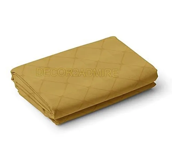 Yellow__Glace_Cotton_Solid_Lines_Bedsheet_For_Double_Bed_With_2_Pillow_Covers(90*100_Inches)