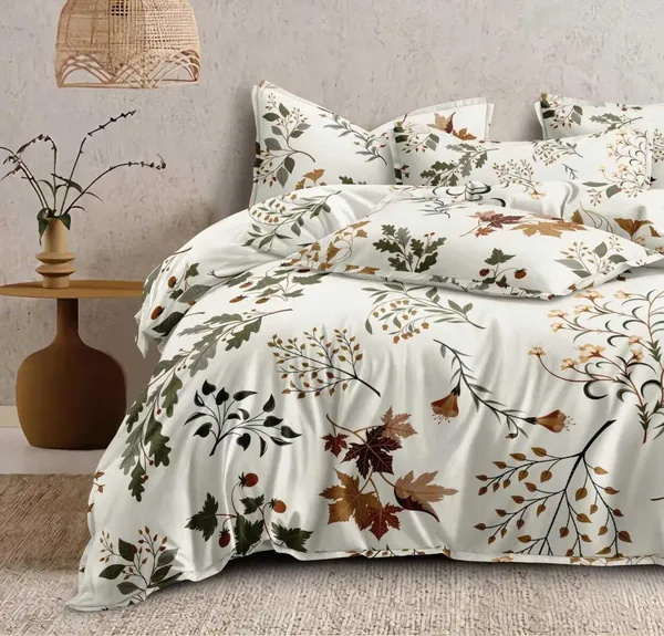 White__Cotton_Printed_Super_King_Size_Double_Bedsheet_2_Pillow_Covers