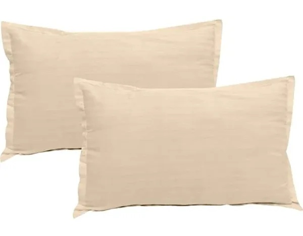 Beige__Glace_Cotton_All_Round_Elastic_Fitted_Plain_Stripe_Bedsheet_For_Double_Bed_With_2_Pillow_Covers