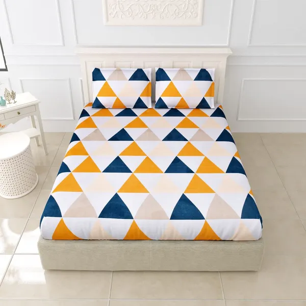 Multicolor_Printed_-_Glace_Cotton_All_Round_Elastic_Fitted_Super_King_Size_Double_Bedsheet_With-2_Pillow_Covers(108*108"_Or_78x72")