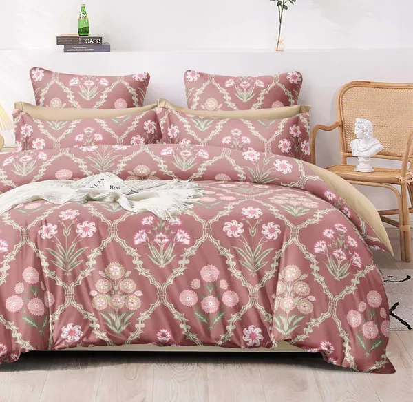 Maroon_Floral_Glace_Cotton_Printed_Super_King_Size_Double_Bedsheet_With-Two_Pillow_Covers,_108x108_Inches_Or_9_Feetx9_Feet