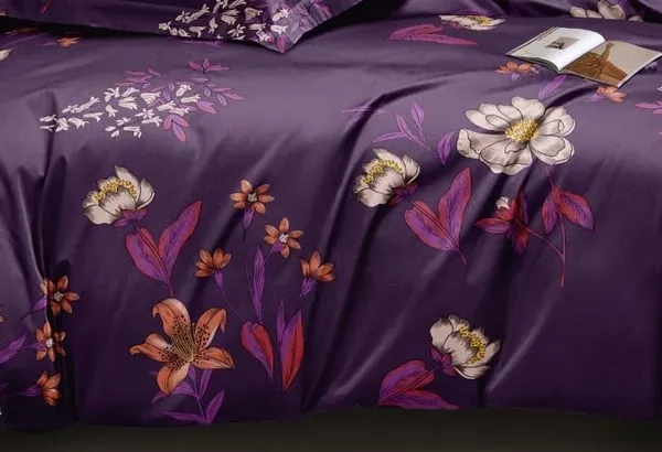 Purple_Floral_-_All_Round_Elastic_Fitted_Cotton_Queen_Size_Printed_Double_Bedsheet_With-2_Pillow_Covers_90''x100''_Or_60"x78"