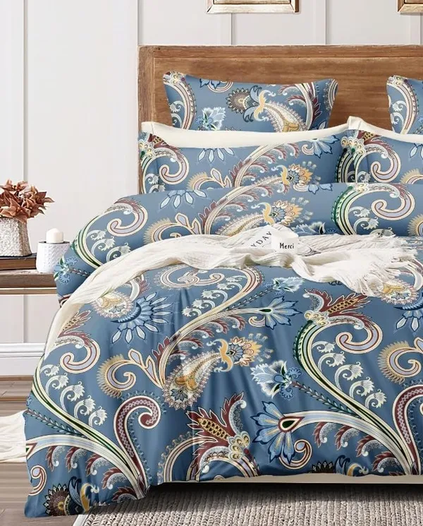 Blue_Floral__Soft_Glace_Cotton_Queen_Size_Abstract_Printed_Premium_Double_Bedsheet_With-Two_King_Size_Pillow_Covers_90''x100''