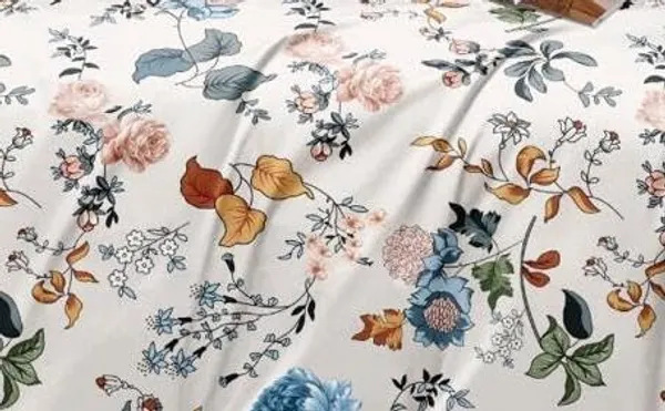 Multi_Floral__Premium_Cotton_Queen_Size_Printed_Double_Bedsheet_With-Two_Pillow_Covers_90_Inchesx100_Inches