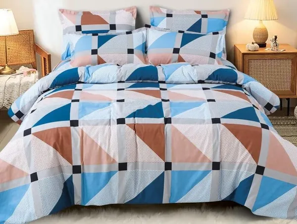 Blue_Printed__Cotton_Queen_Size_Printed_Double_Bedsheet_With-Two_Pillow_Covers(90"x100"_Flat)