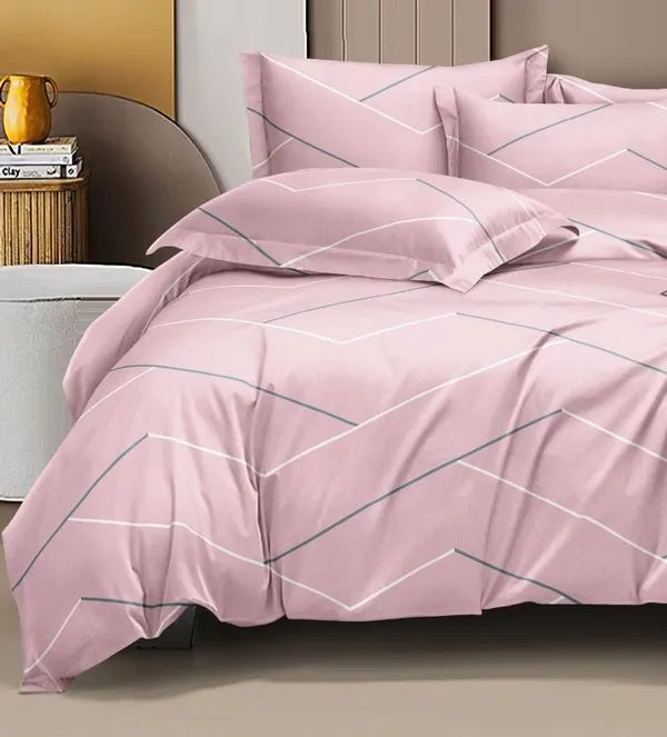 Pink__Soft_Glace_Cotton_Queen_Size_Abstract_Printed_Premium_Double_Bedsheet_With-Two_King_Size_Pillow_Covers_90''x100''