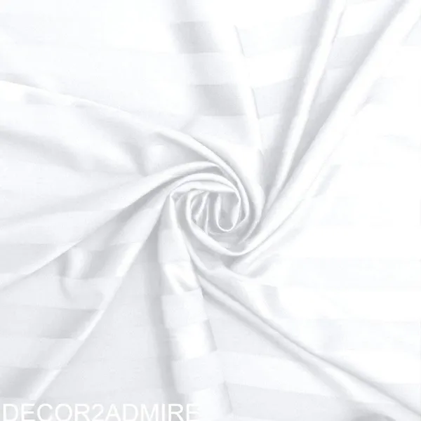 White__Cotton_Plain_Satin_Stripe_King_Size_Ultra_Soft_Pillow_Covers_Or_Cases(20''x30'')(Set-Of-4)