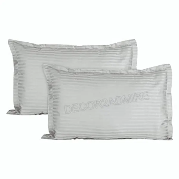 Gray__Cotton_Plain_Satin_Stripe_King_Size_Ultra_Soft_Pillow_Covers_Or_Cases(20''x30'')(Set-Of-2)