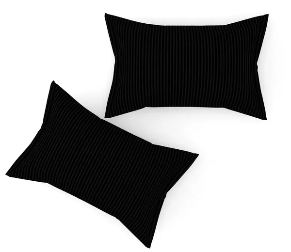 Black__Cotton_Plain_Satin_Stripe_King_Size_Ultra_Soft_Pillow_Covers_Or_Cases(20''x30'')(Set-Of-2)