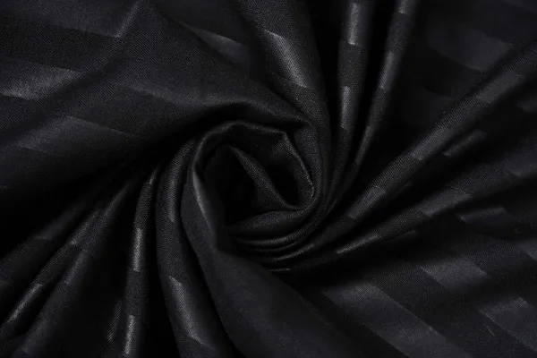 Black__Cotton_Plain_Stripe_Single_Bedsheet_With_One_Pillow_Cover_(Pack_Of_1)