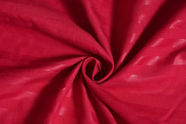 Red__Glace_Cotton_All_Round_Elastic_Fitted_Plain_Stripe_Single_Bedsheet_With-1_Pillow_Cover_Fits_Upto-6''_Mattress(60"x90")