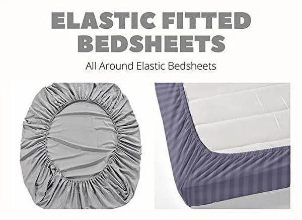 White__Glace_Cotton_All_Round_Elastic_Fitted_Plain_Stripe_Single_Bedsheet_With-1_Pillow_Cover_Fits_Upto-6''_Mattress(60"x90")