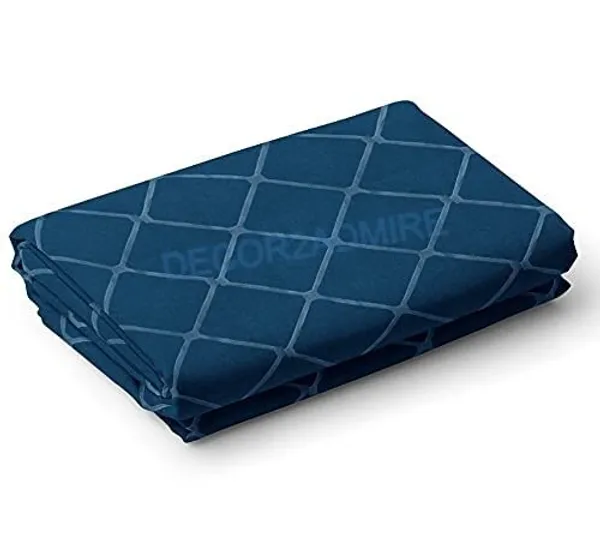 Royal_Blue_-_Solid_Geometric_Glace_Cotton_All_Round_Elastic_Fitted_Queen_Size_Double_Bedsheet_With-2_Pillow_Covers-72"x78"(90*100'')
