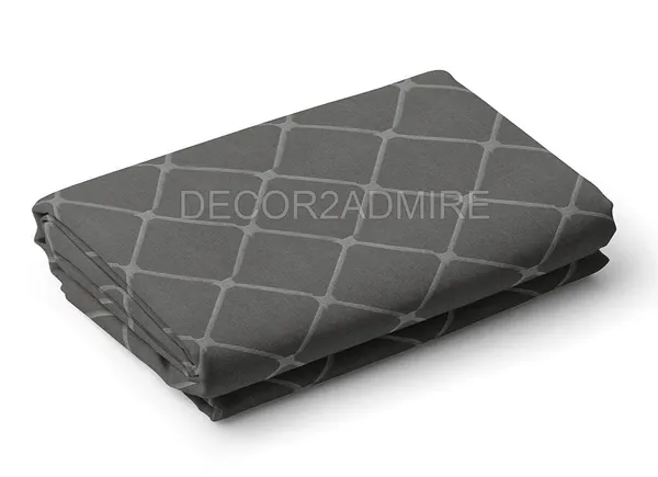 Grey__Solid_Geometric_Glace_Cotton_All_Round_Elastic_Fitted_Queen_Size_Double_Bedsheet_With-Two_Pillow_Covers(72"x78"x8")